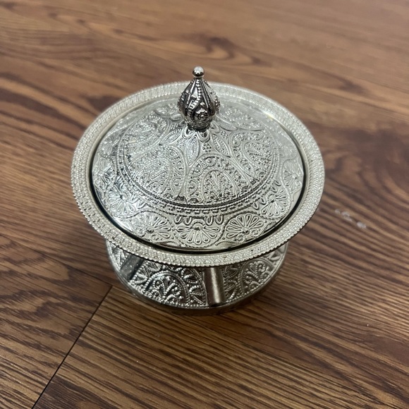 Alisveristime Traditional Ottoman Turkish Handmade Zamac Sugar Bowl with Lid - Picture 2 of 8